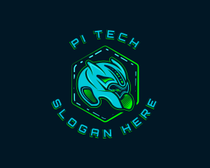 Futuristic Robot Tech logo design