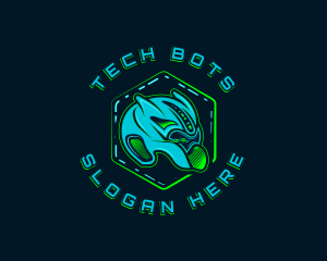 Futuristic Robot Tech logo