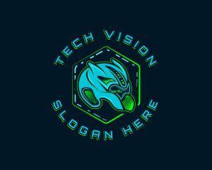 Futuristic Robot Tech logo