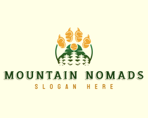 Mountain Claw Pine Tree logo design