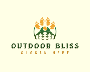 Mountain Claw Pine Tree logo design