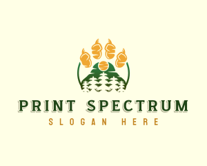 Mountain Claw Pine Tree logo design