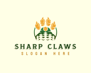 Mountain Claw Pine Tree logo design