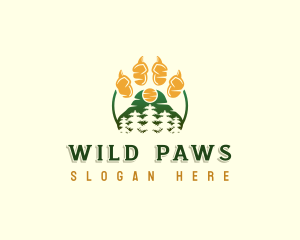 Mountain Claw Pine Tree logo design