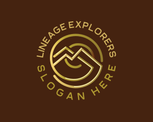 Luxury Mountain Spiral logo design