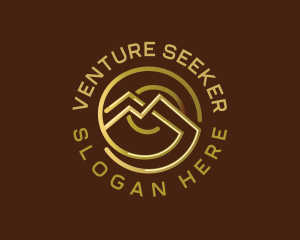 Luxury Mountain Spiral logo design