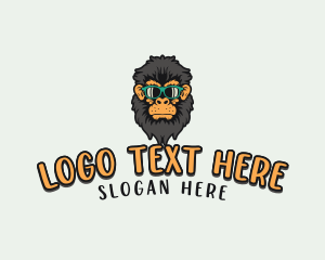 Hipster Gaming Gorilla Logo