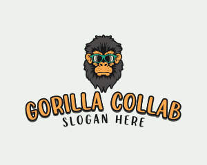 Hipster Gaming Gorilla logo design