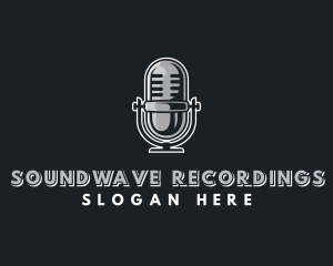 Recording Microphone Podcast logo design