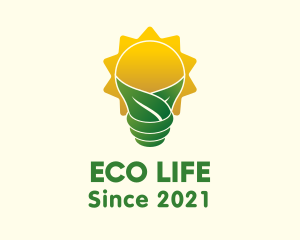 Eco Sun Bulb logo design