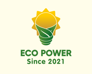 Eco Sun Bulb logo design