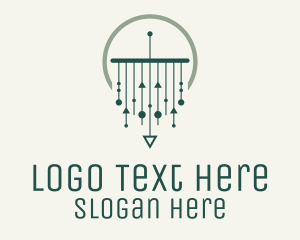 Green Modern Macrame logo