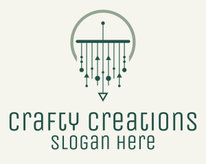 Green Modern Macrame logo design