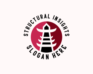 Pagoda Architecture Structure logo