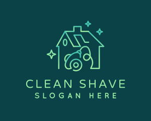 Green Home Vacuum Cleaning logo design