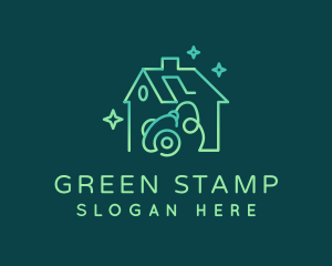 Green Home Vacuum Cleaning logo design