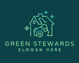 Green Home Vacuum Cleaning logo design