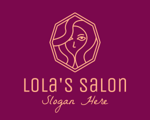 Woman Hairdresser Salon logo design