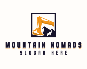 Contractor Mountain Excavator  logo design