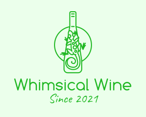 Green Lizard Bottle logo design