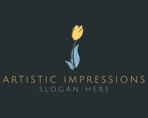 Tulip Flower Wellness logo design