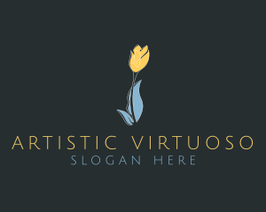 Tulip Flower Wellness logo design