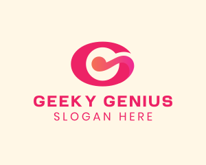 Pink Fancy Letter G logo design