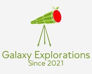 Green Watermelon Telescope  logo design