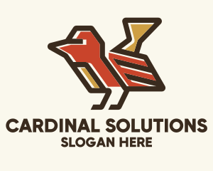Geometric Red Bird  logo