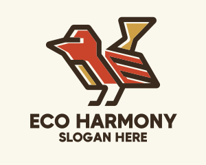 Geometric Red Bird  logo