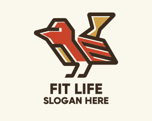 Geometric Red Bird  logo