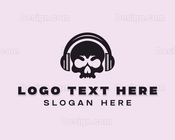 Skull Headphone Rockstar Logo