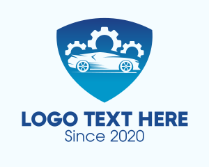 Blue Car Insurance Shield logo