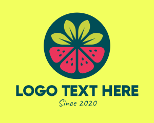 Nutrition - Strawberry Watermelon Fruit logo design