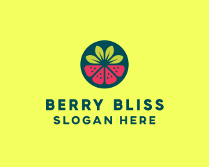 Strawberry Watermelon Fruit logo design