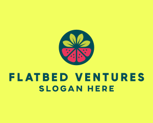 Strawberry Watermelon Fruit logo design