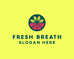 Strawberry Watermelon Fruit logo design