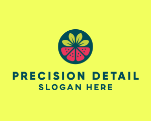 Strawberry Watermelon Fruit logo design