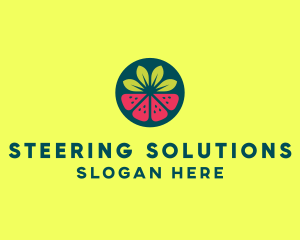 Strawberry Watermelon Fruit logo design