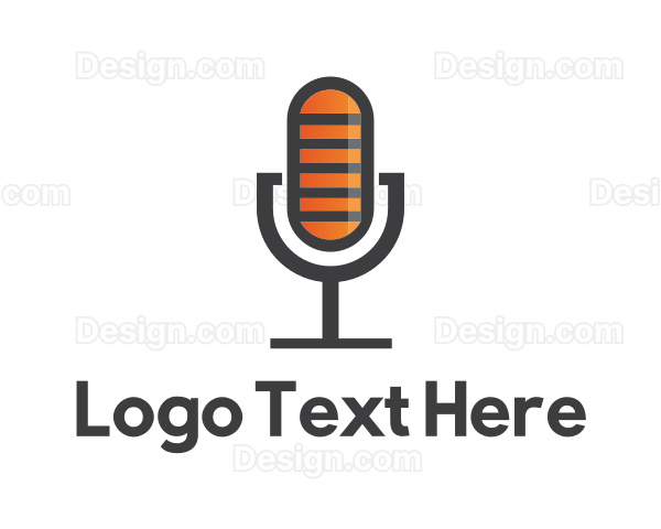 Bee Microphone Voice Logo