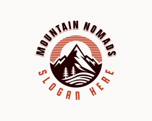 Mountain Hiking Adventure logo design