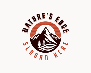 Mountain Hiking Adventure logo design