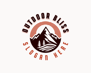 Mountain Hiking Adventure logo design