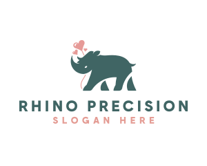 Rhino Wildlife Safari Animal  logo design