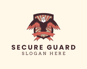 Hipster Eagle Shield  logo