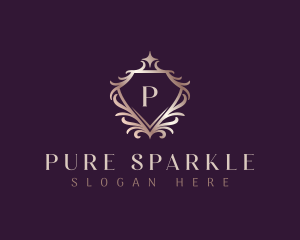 Sparkle Shield Crest logo design