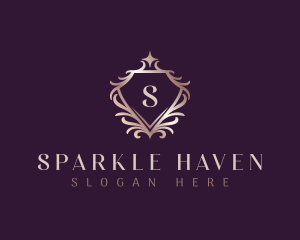 Sparkle Shield Crest logo design