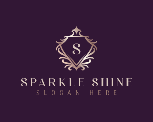 Sparkle Shield Crest logo design