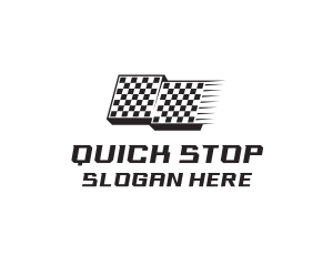 Race Flag Pit Stop logo design