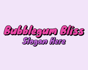 Retro Bubblegum Comic logo